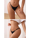 Low waist Laser Cut Stylish Panty -BLACK