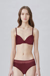Papillon Cotton Panty - Burgundy