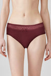 Papillon Cotton Panty - Burgundy