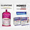 Sale 2 in 1 GLUPATONE Whitening Emulsion With Homeo Cure Cream