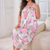 large-size new hot-selling pajamas women's ice silk short-sleeved pajamas loose casual romantic loungewear 22286